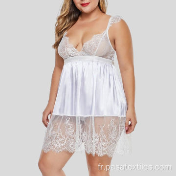 nouveau ensemble femme grande taille en dentelle à col en V sexy